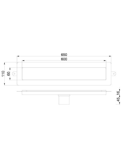 Душевой лоток Boheme Premium Linear 60 982-60-CR с решеткой Хром