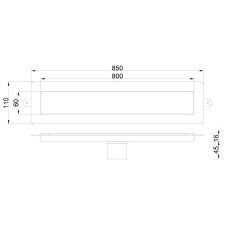 Душевой лоток Boheme Premium Linear 80 982-80-CR с решеткой Хром