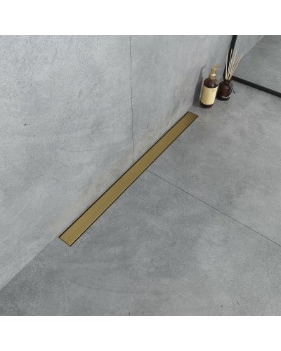 Душевой лоток Boheme Premium Linear 80 982-80-MG с решеткой Золото матовое