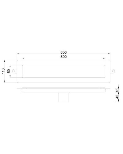 Душевой лоток Boheme Premium Linear 80 982-80-MG с решеткой Золото матовое