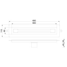 Душевой лоток Boheme Premium Trendy 60 983-60-B с Черной решеткой