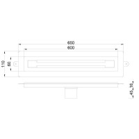 Душевой лоток Boheme Premium Trendy 60 983-60-CR с решеткой Хром