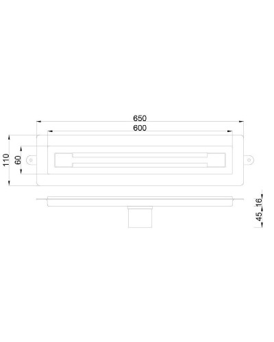 Душевой лоток Boheme Premium Trendy 60 983-60-G с решеткой Золото