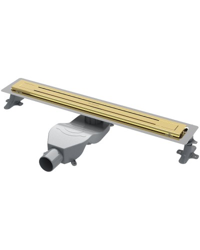 Душевой лоток Boheme Premium Trendy 80 983-80-G с решеткой Золото