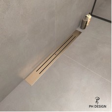 Душевой лоток Boheme Premium Trendy 80 983-80-MG с решеткой Золото матовое