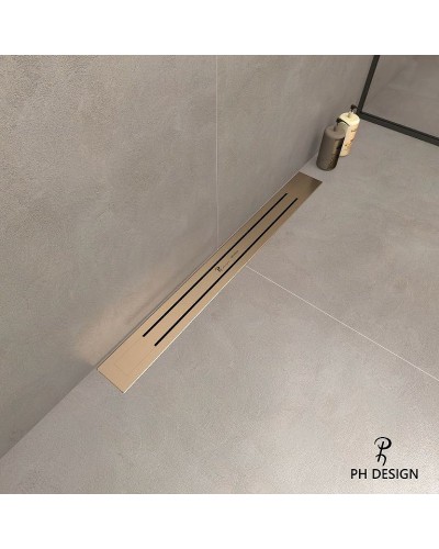 Душевой лоток Boheme Premium Trendy 80 983-80-MG с решеткой Золото матовое