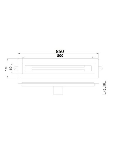 Душевой лоток Boheme Premium Trendy 80 983-80-MG с решеткой Золото матовое