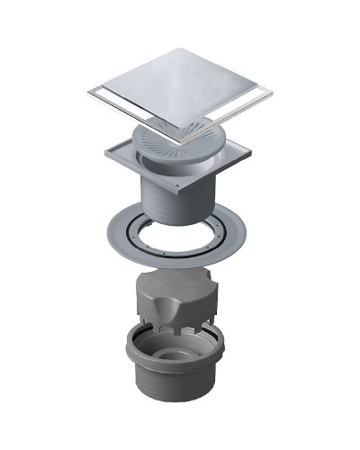 Душевой трап Pestan Confluo Standard 13702561 с двухсторонней решеткой Хром глянцевый / полая под плитку