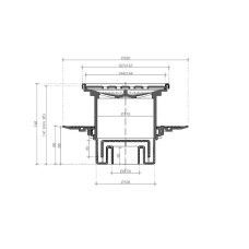 Душевой трап Pestan Confluo Standard 13702561 с двухсторонней решеткой Хром глянцевый / полая под плитку