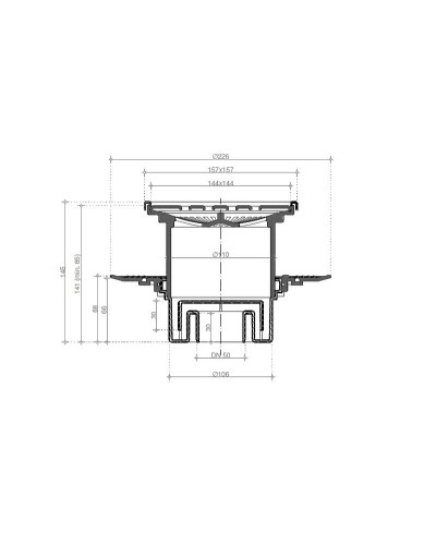 Душевой трап Pestan Confluo Standard 13702561 с двухсторонней решеткой Хром глянцевый / полая под плитку