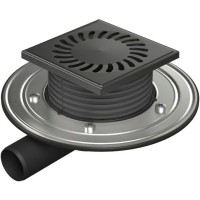 Душевой трап Paini 381AC с решеткой Черный матовый