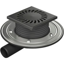 Душевой трап Paini 381AC с решеткой Черный матовый