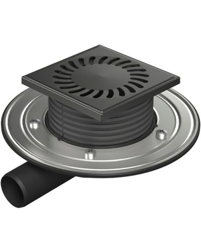 Душевой трап Paini 381AC с решеткой Черный матовый