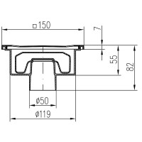 Душевой трап Paini 320XN с решеткой Хром