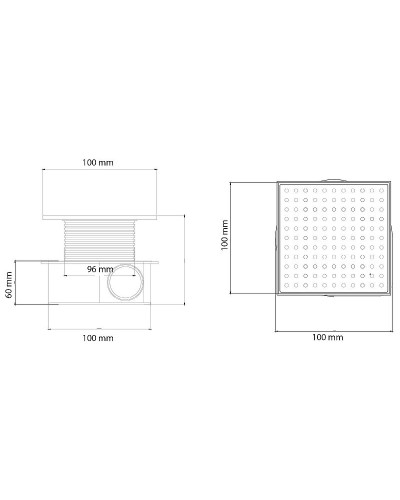 Душевой трап Boheme Smart Design 984-10-B с Черной решеткой
