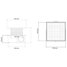 Душевой трап Boheme Smart Design 984-10-CR с решеткой Хром