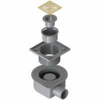 Душевой трап Boheme Smart Design 984-10-G с решеткой Золото