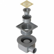 Душевой трап Boheme Smart Design 984-10-G с решеткой Золото