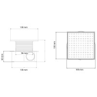 Душевой трап Boheme Smart Design 984-10-G с решеткой Золото