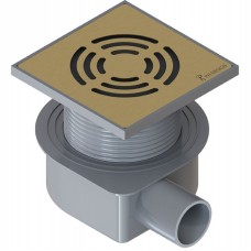 Душевой трап Boheme Smart Design 984-10-MG с решеткой Золото матовое