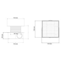 Душевой трап Boheme Smart Design 984-15-B с Черной решеткой