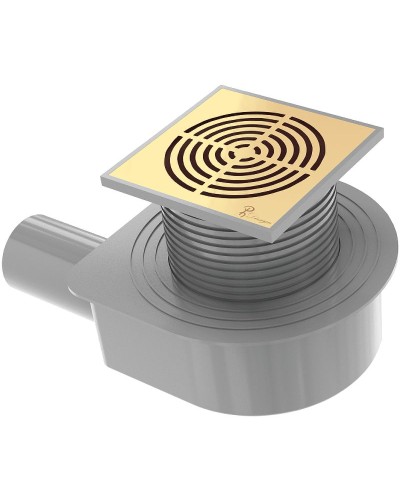 Душевой трап Boheme Smart Design 984-15-G с решеткой Золото