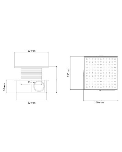 Душевой трап Boheme Smart Design 984-15-G с решеткой Золото