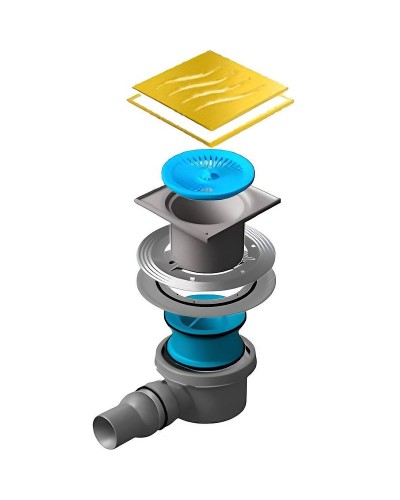 Душевой трап Pestan Confluo Standard 13000113 с решеткой Золото глянец