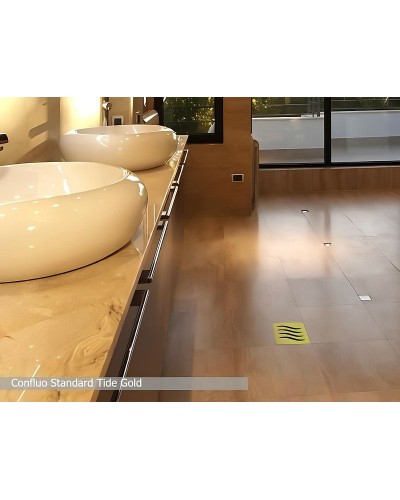 Душевой трап Pestan Confluo Standard 13000113 с решеткой Золото глянец