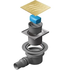 Душевой трап Pestan Confluo Standard 13000128 с решеткой Золото глянец