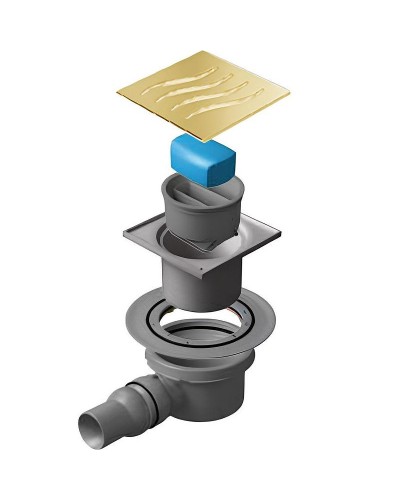 Душевой трап Pestan Confluo Standard 13000128 с решеткой Золото глянец