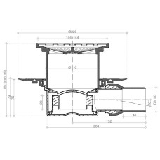 Душевой трап Pestan Confluo Standard 13000132 с решеткой Золото глянец