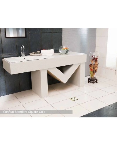 Душевой трап Pestan Confluo Standard 13000139 с решеткой Золото глянец