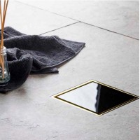 Душевой трап Pestan Confluo Standard 13000152 с решеткой Черный Золото глянец