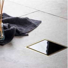 Душевой трап Pestan Confluo Standard 13000152 с решеткой Черный Золото глянец