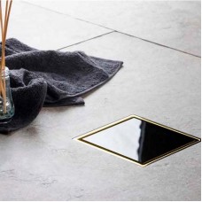 Душевой трап Pestan Confluo Standard 13000152 с решеткой Черный Золото глянец