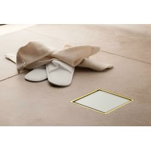 Душевой трап Pestan Confluo Standard 13000156 с решеткой Белый Золото глянец