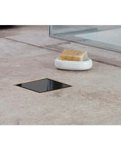 Душевой трап Pestan Confluo Standard 13000172 с решеткой Черный Золото глянец