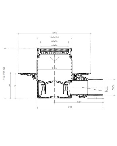 Душевой трап Pestan Confluo Standard 13000172 с решеткой Черный Золото глянец