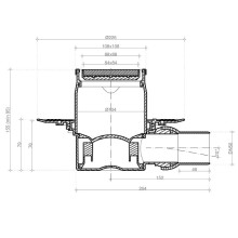 Душевой трап Pestan Confluo Standard 13000175 с решеткой Белый Золото глянец