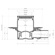 Душевой трап Pestan Confluo Standard 13000175 с решеткой Белый Золото глянец