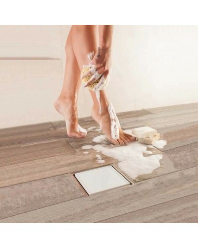 Душевой трап Pestan Confluo Standard 13000175 с решеткой Белый Золото глянец