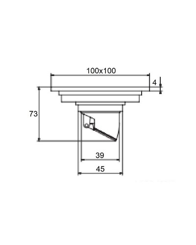 Душевой трап Orange 100x100 TR01-001cr с решеткой Хром глянцевый