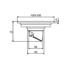 Душевой трап Orange 100x100 TR01-002cr с решеткой Хром глянцевый