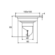 Душевой трап Orange 100x100 TR01-003b с Черной матовой решеткой