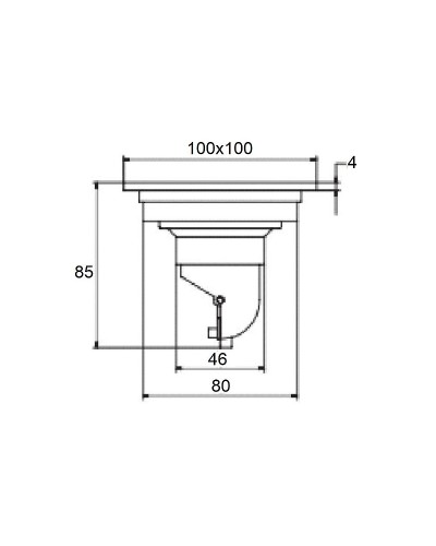 Душевой трап Orange 100x100 TR01-003b с Черной матовой решеткой