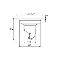 Душевой трап Orange 100x100 TR01-004cr с решеткой Хром глянцевый