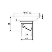 Душевой трап Orange 100x100 TR01-005cr с решеткой Хром глянцевый