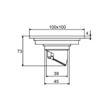 Душевой трап Orange 100x100 TR01-005cr с решеткой Хром глянцевый