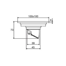 Душевой трап Orange 100x100 TR01-005b с Черной матовый решеткой
